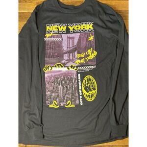 Fashion Nova New York City Of Dreams Graphic Long Sleeve T Shirt Mens 2X